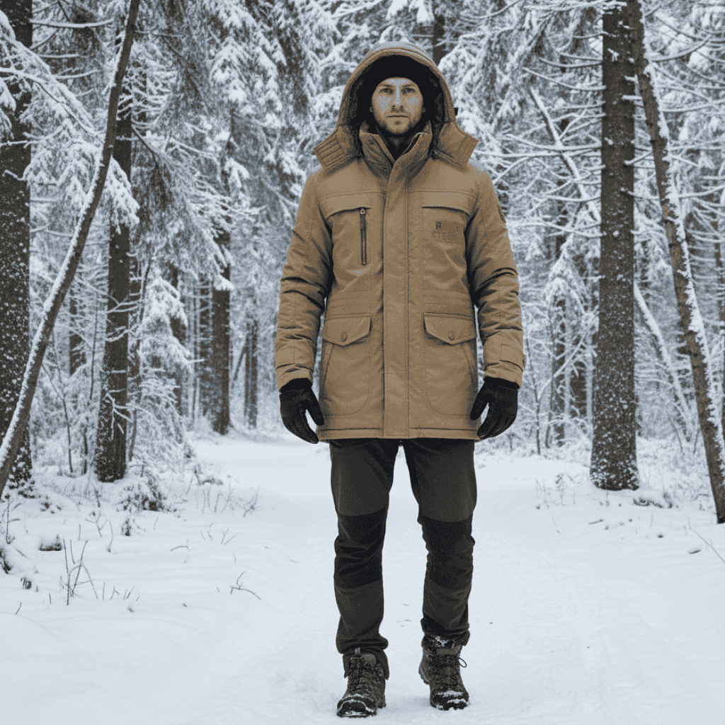 Herren Parka Jacke – Gefüttertes Design mit Kapuze & Funktionaler Verarbeitung