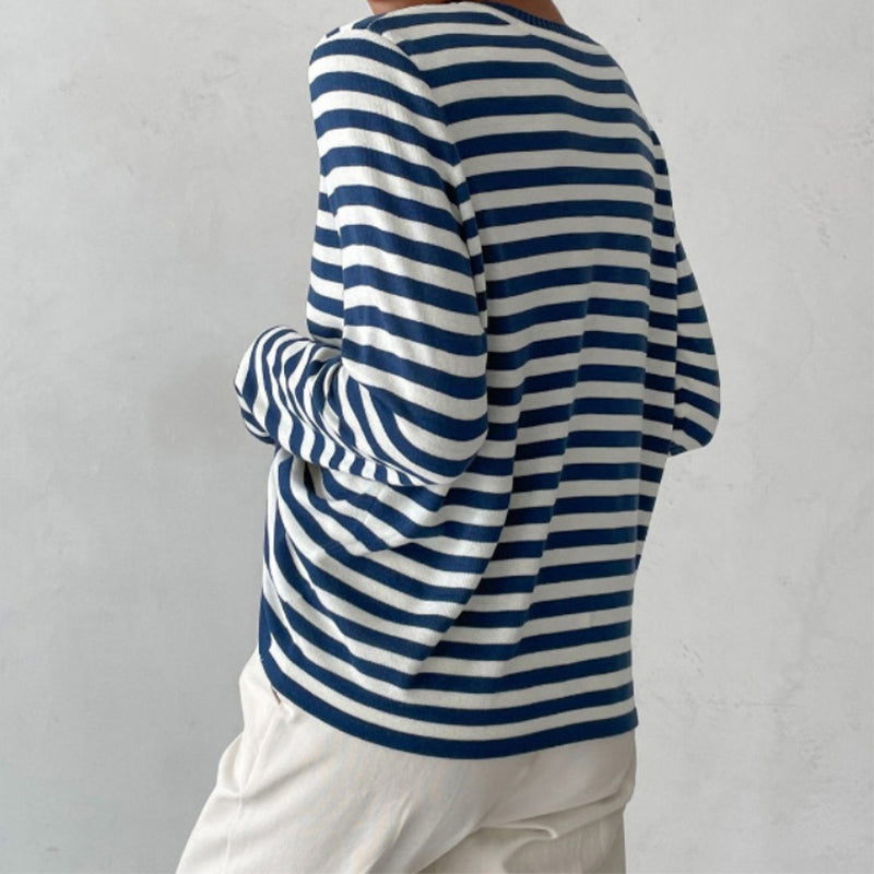 Johanna – Dame stribet skjorte med klassisk stil