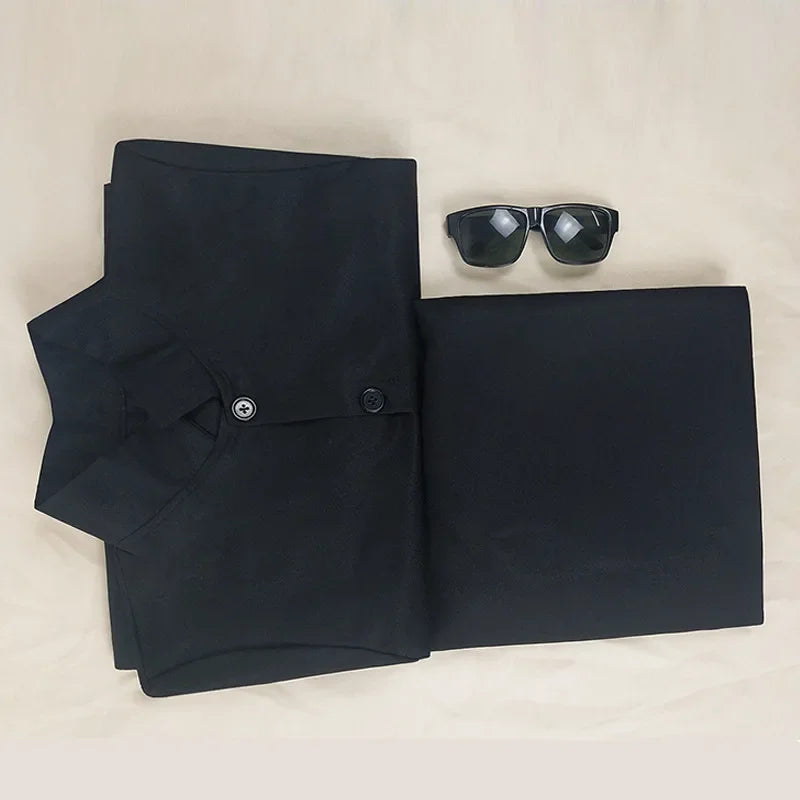 DarkMorph Schwarzer Trenchcoat – Herren Cosplay Kostüm für Halloween