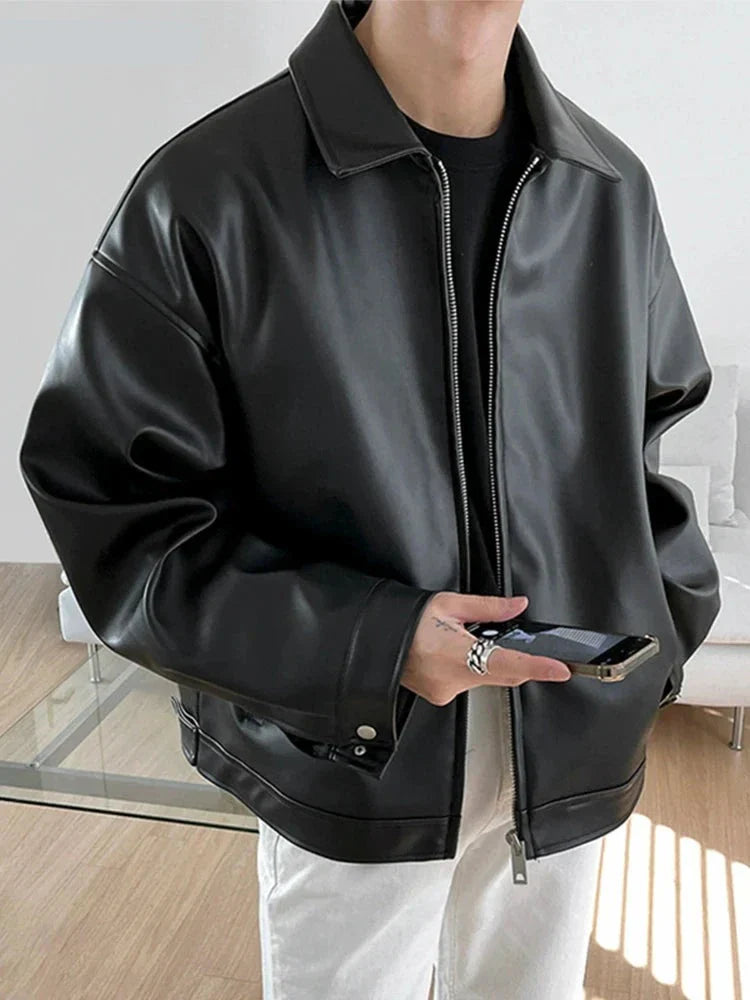 Stylische, lässige PU-Lederjacke für Männer - Javiro
