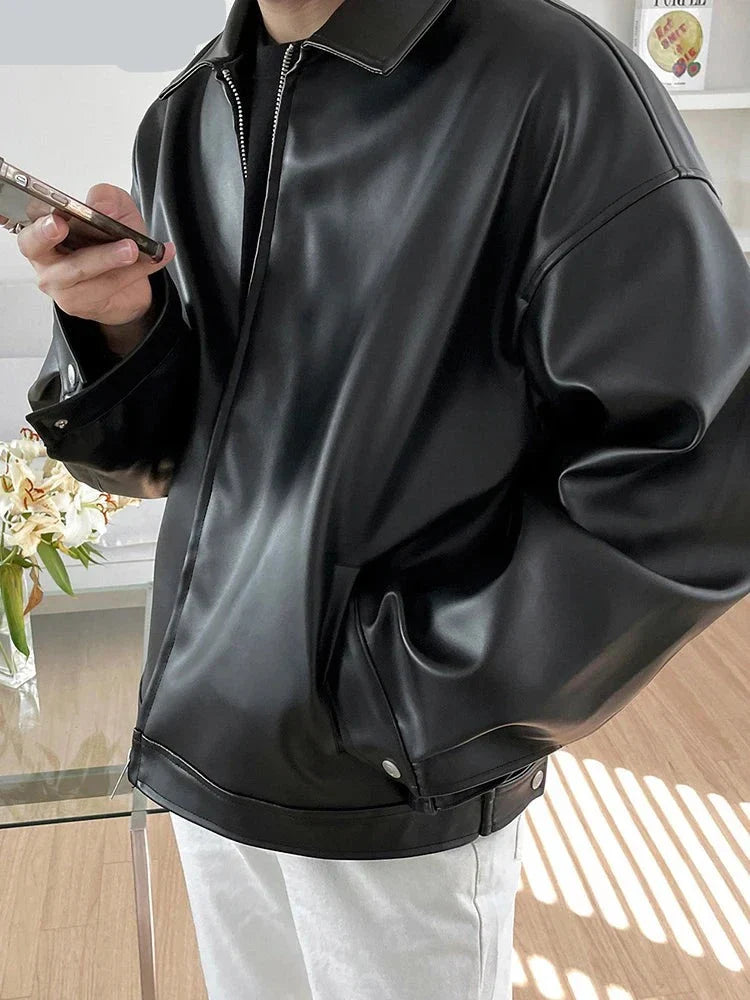 Stylische, lässige PU-Lederjacke für Männer - Javiro