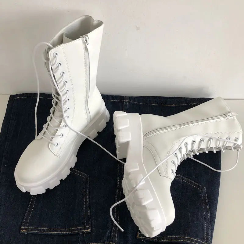 Mavi – Stivali Mid-Cal da donna con piattaforma sportiva e fodera calda