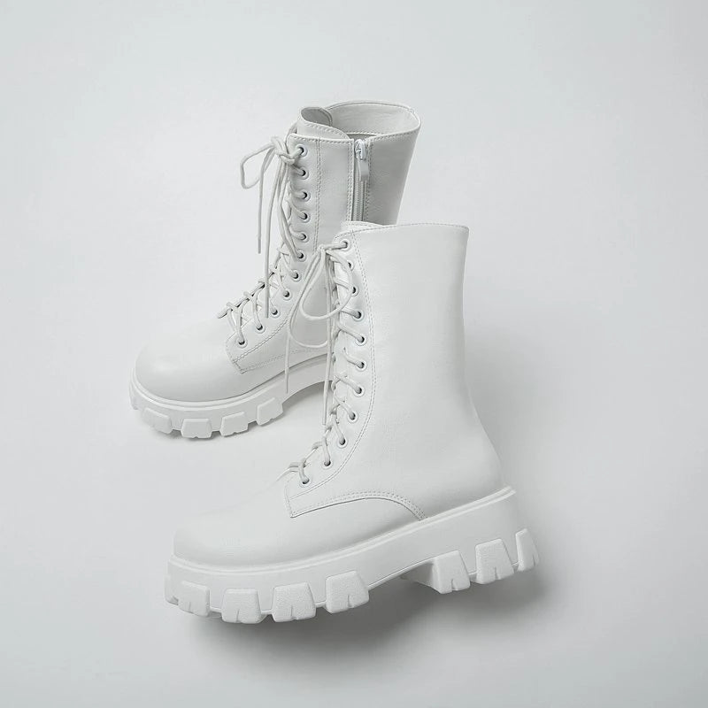 Mavi – Stivali Mid-Cal da donna con piattaforma sportiva e fodera calda