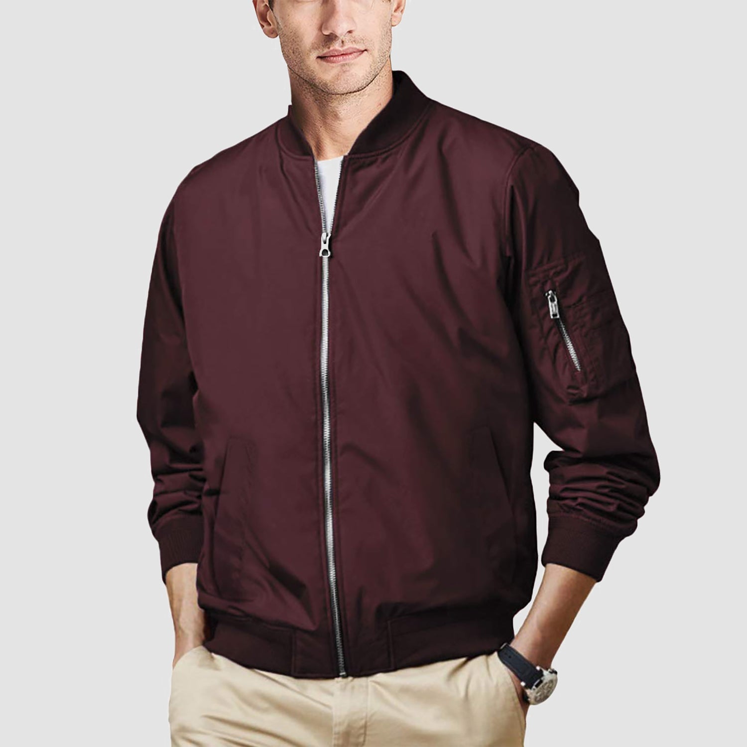 UrbanFlex | Herren Windbreaker Bomberjacke mit Taschen