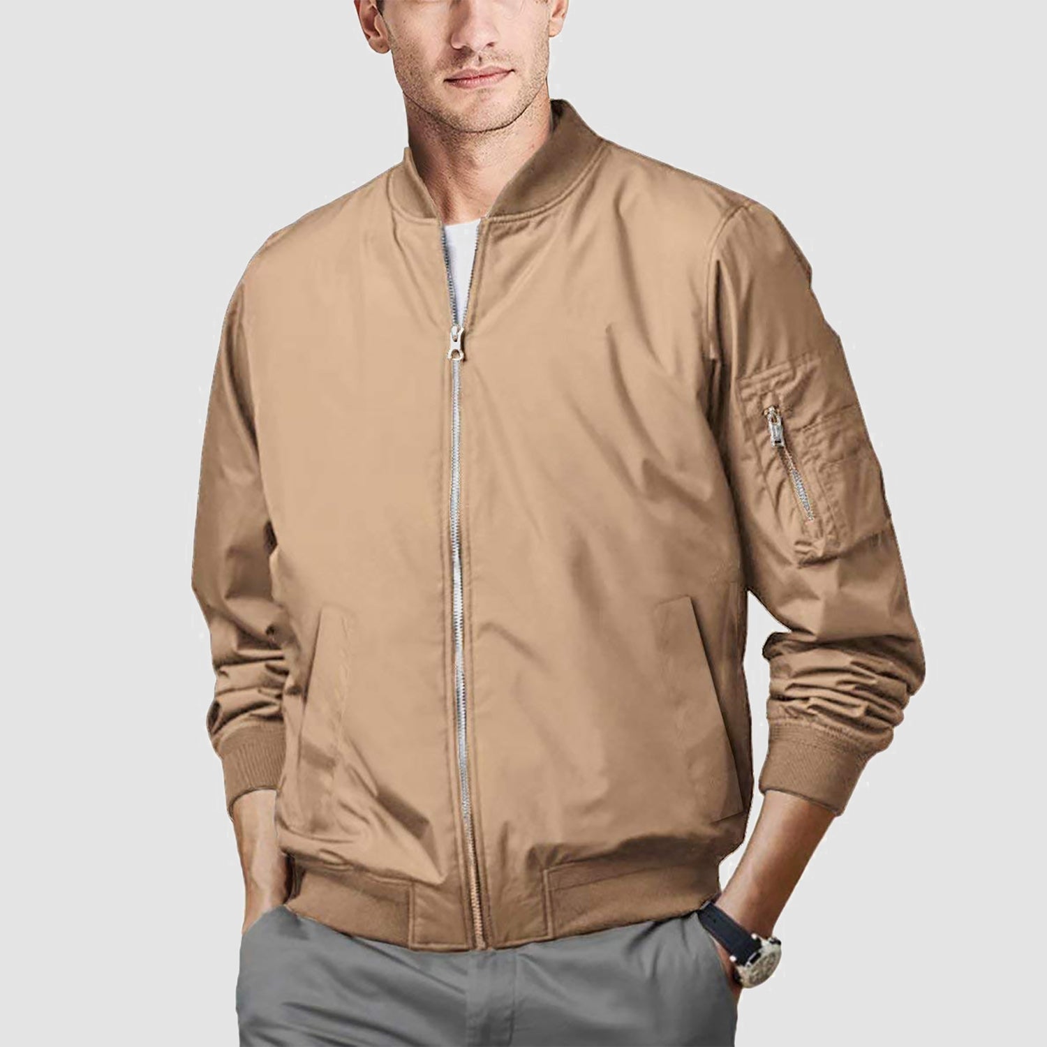 UrbanFlex | Herren Windbreaker Bomberjacke mit Taschen