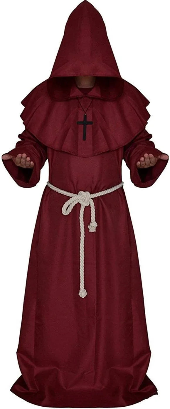 DarkHollow – Mittelalterliche Mönchskutte mit Kapuze – Unisex Halloween Kostüm