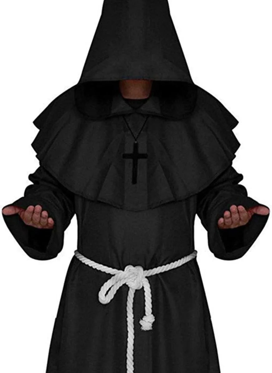 DarkHollow – Mittelalterliche Mönchskutte mit Kapuze – Unisex Halloween Kostüm