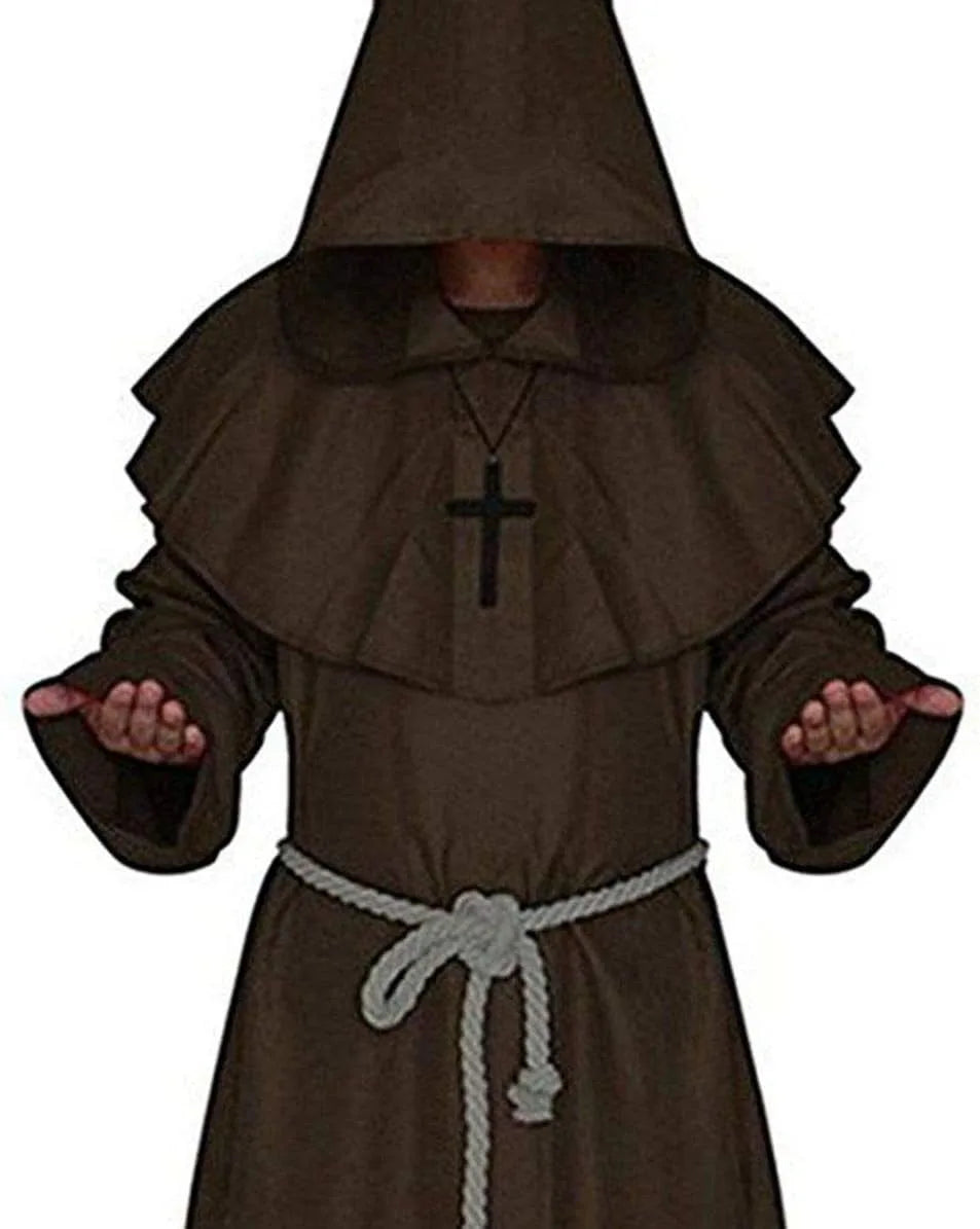 DarkHollow – Mittelalterliche Mönchskutte mit Kapuze – Unisex Halloween Kostüm