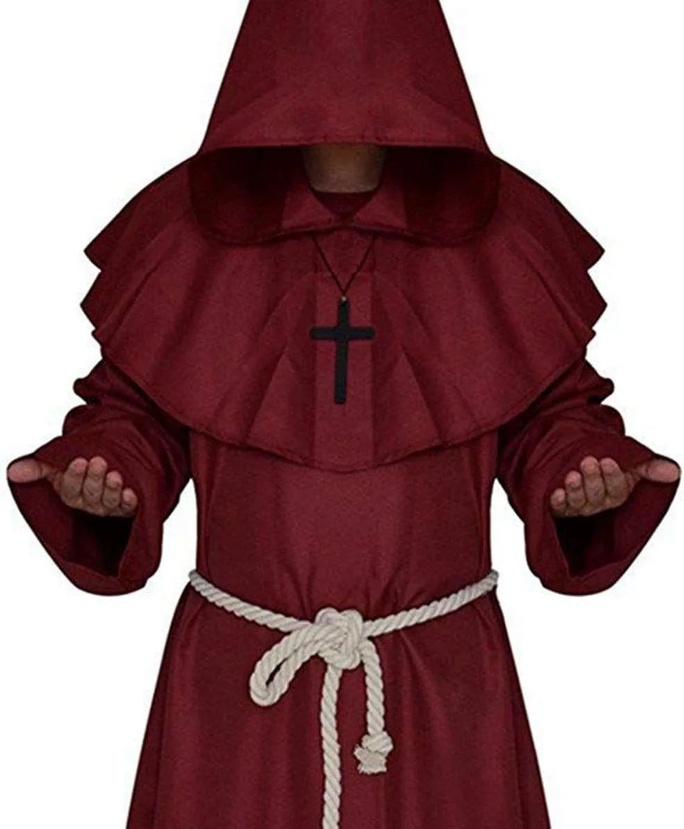 DarkHollow – Mittelalterliche Mönchskutte mit Kapuze – Unisex Halloween Kostüm