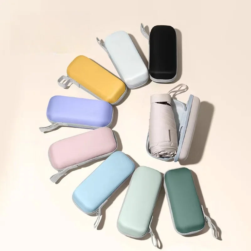 Mini-parapluie résistant aux UV et imperméable, compact pour voyages et excursions