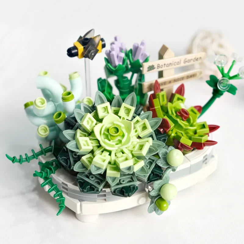 Florora – Mini Kirsebær Bonsai Sukkulent Plast 12cm – Boligindretning Indendørs