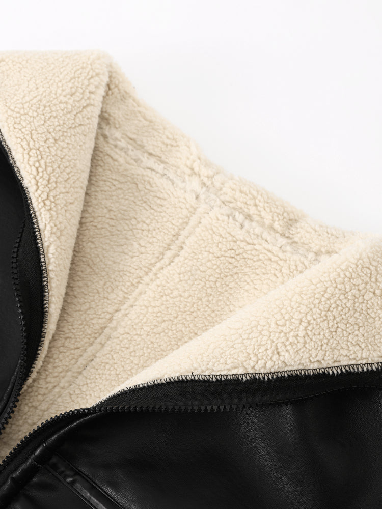 Alexis | Warmer Mantel mit Pelzbesatz