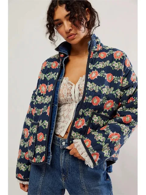 Margaux | Vintage-Mantel mit Jacke mit Blumenprint
