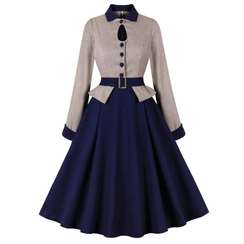 Devako Darla - Bezauberndes Vintage Vogel-Hahn-Kleid
