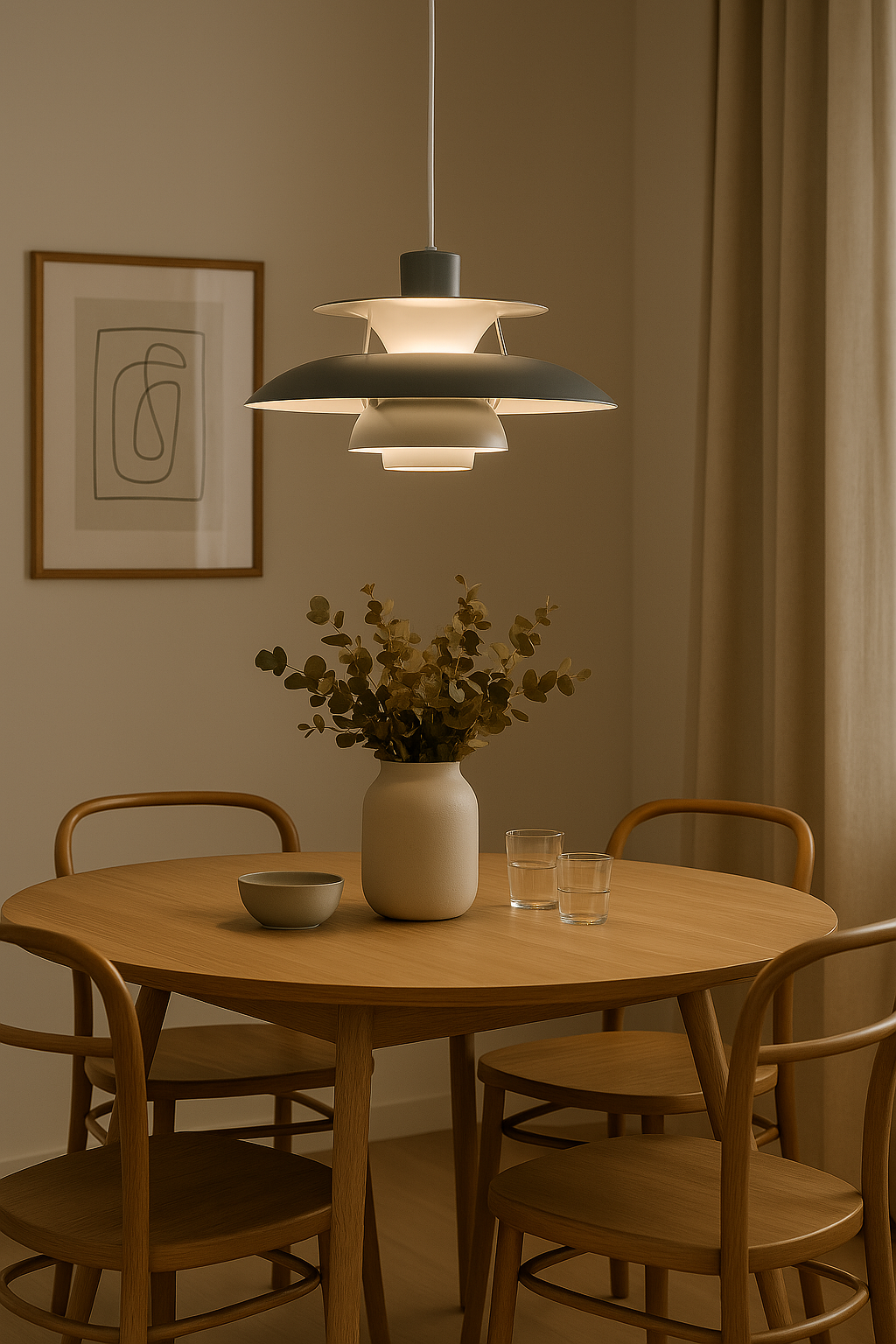 Moderne LED loftlampe rund – dæmpbar & holdbar – stilfuld belysning til stue, spisestue & kontor