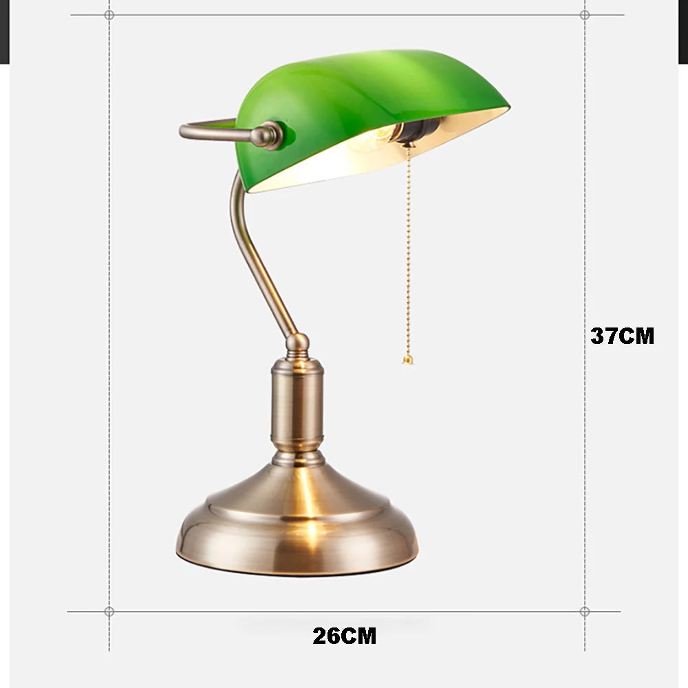LumiBank – Moderne Banker-Schreibtischlampe mit 3 Lichtfarben & Drehschirm