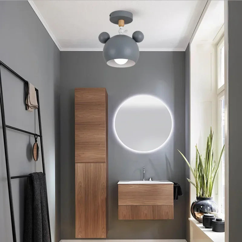 Lampe de plafond moderne pour chambre, design cartoon, douille E27