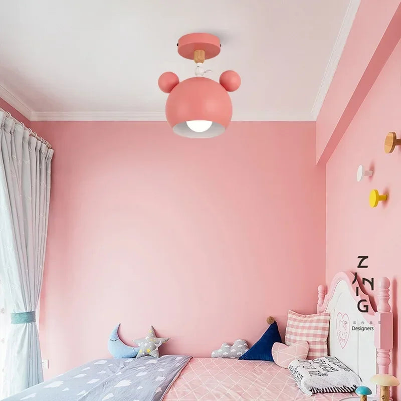 Lampe de plafond moderne pour chambre, design cartoon, douille E27
