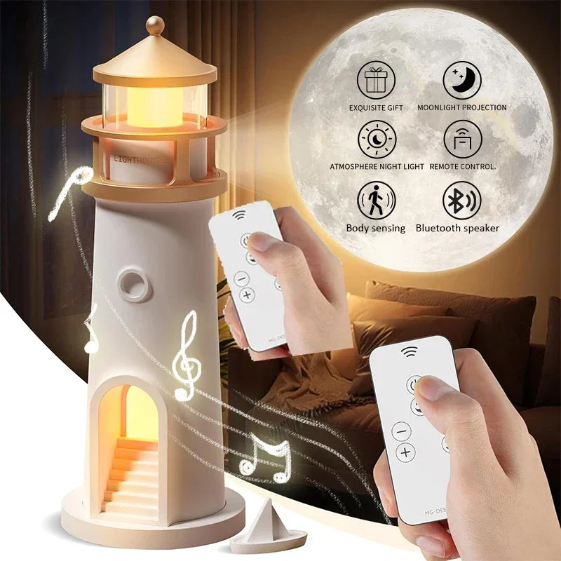 LunaTower – Proiettore lunare faro dimmerabile con sensore e Bluetooth