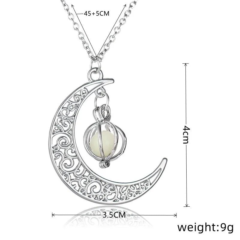 Elegante Damen Halskette mit Mondstein-Anhänger – Edelstahl Silber
