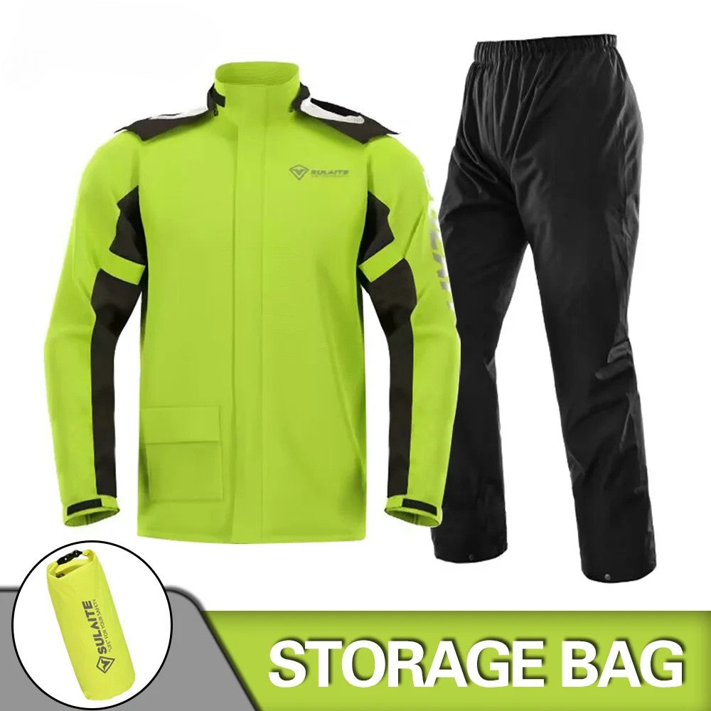 Combinaison de pluie pour moto pour hommes et femmes, 100% étanche, légère et respirante