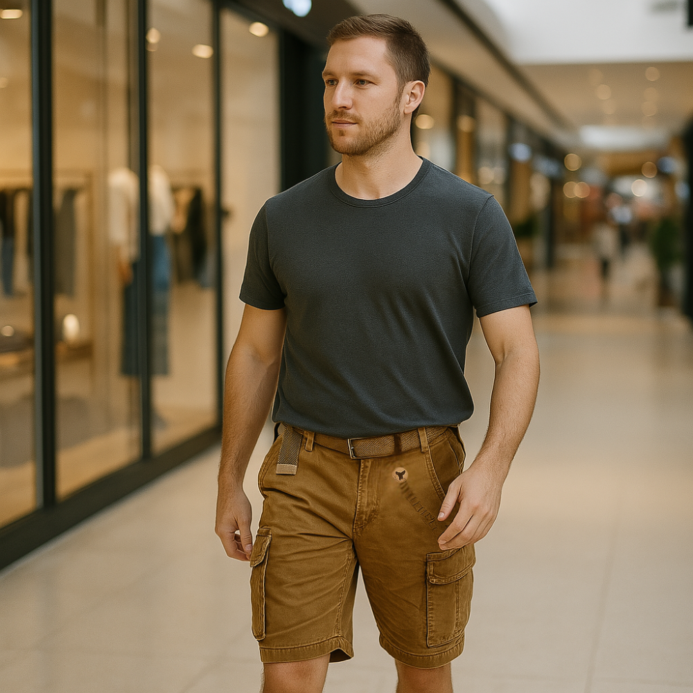 Cargo Shorts Herren – Strapazierfähiges Baumwollmaterial & Praktische Taschen für Alltag und Outdoor