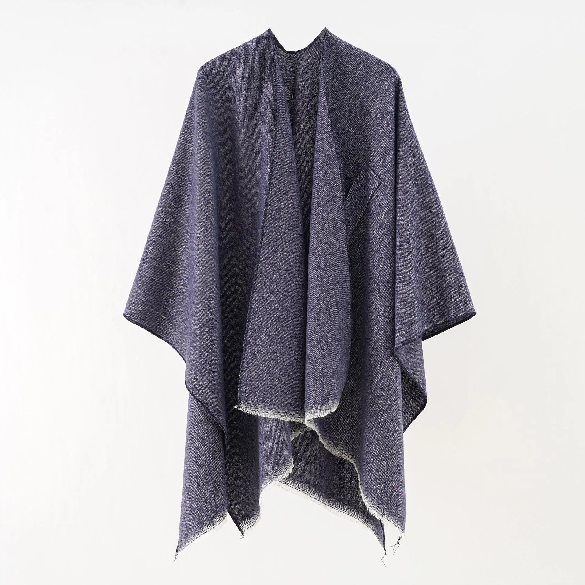 Mia Kaschmir Poncho | Poncho retrò con elegante nastro in 10 colori