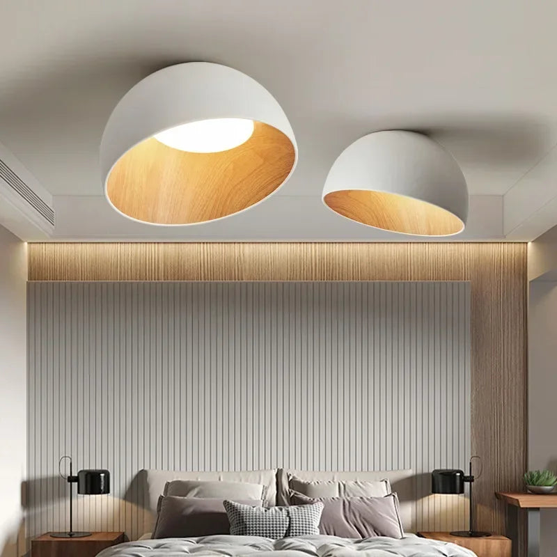 NordWood – Lampada da soffitto LED nordica in legno per sala da pranzo e camera da letto