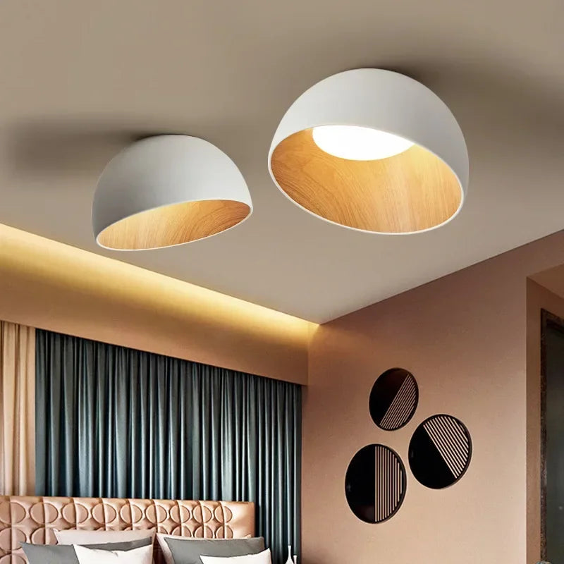 NordWood – Lampada da soffitto LED nordica in legno per sala da pranzo e camera da letto