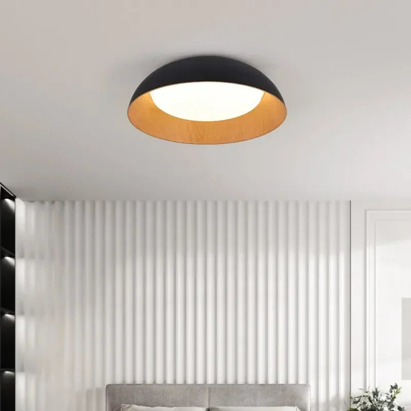 NordWood – Lampada da soffitto LED nordica in legno per sala da pranzo e camera da letto