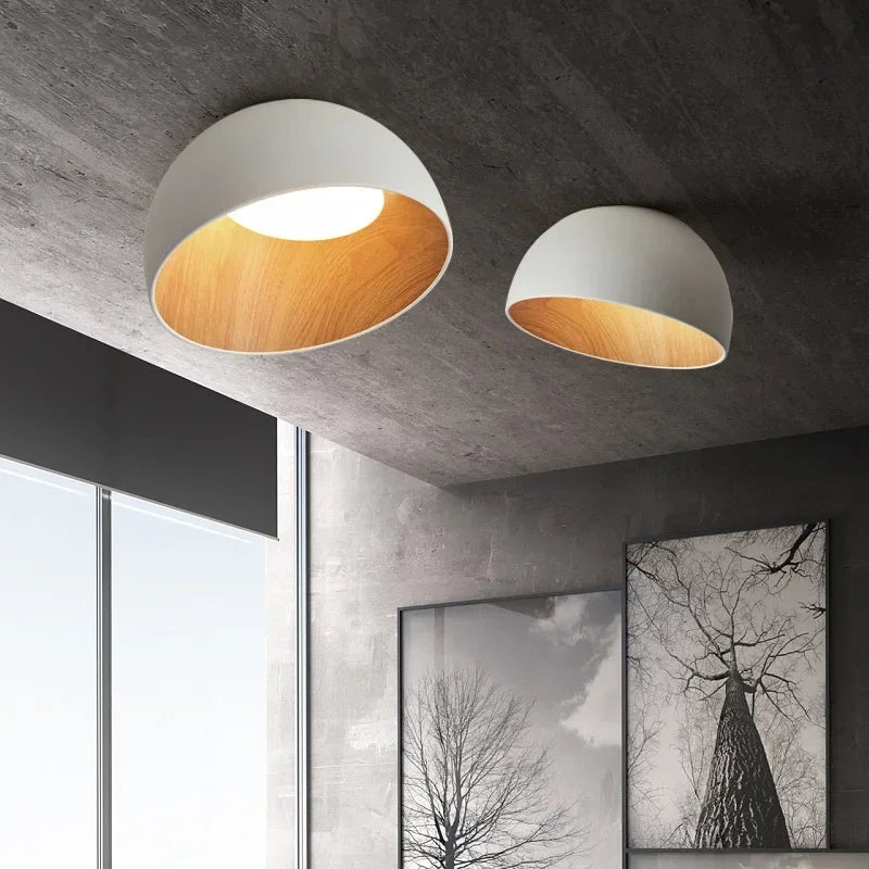 NordWood – Lampada da soffitto LED nordica in legno per sala da pranzo e camera da letto