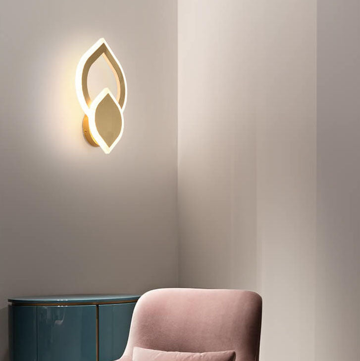 ColorLight - Moderne LED-Wandleuchte in Blattform mit 3 austauschbaren Farben