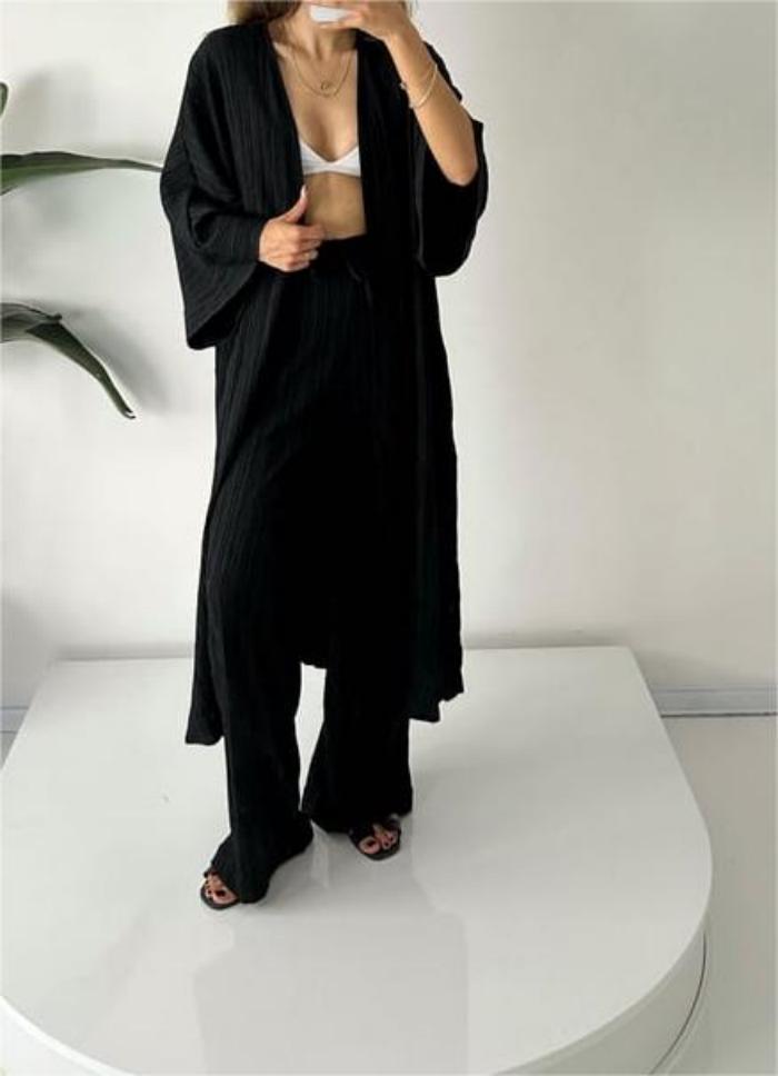 Filippa - Lässiges Set mit Strickjacke und Hose