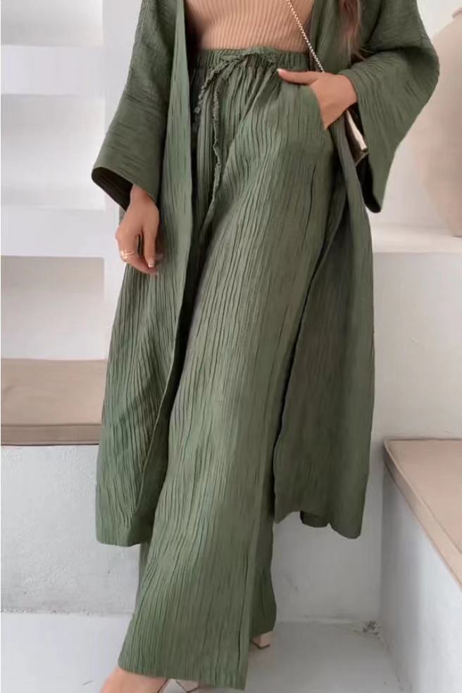 Filippa - Lässiges Set mit Strickjacke und Hose