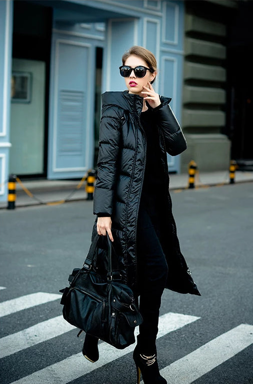 Zavando Élégance - Manteau en duvet plus long pour style et chaleur