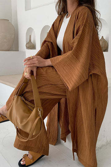 Filippa - Lässiges Set mit Strickjacke und Hose