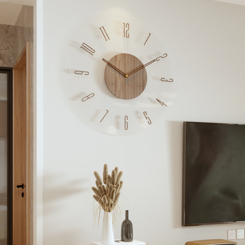 Skandora – Orologio da parete scandinavo in legno, design silenzioso
