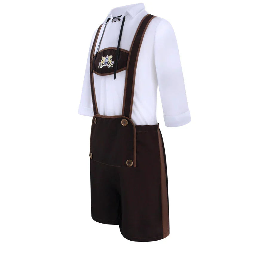 Devako Jazon - Oktoberfest Kostüm Outfit mit Lederhosen, Hosenträgern und Hut