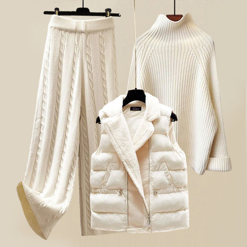 Kirsten Winter Sæt Dame – Rullekravepullover, Dunjakke & Bukser