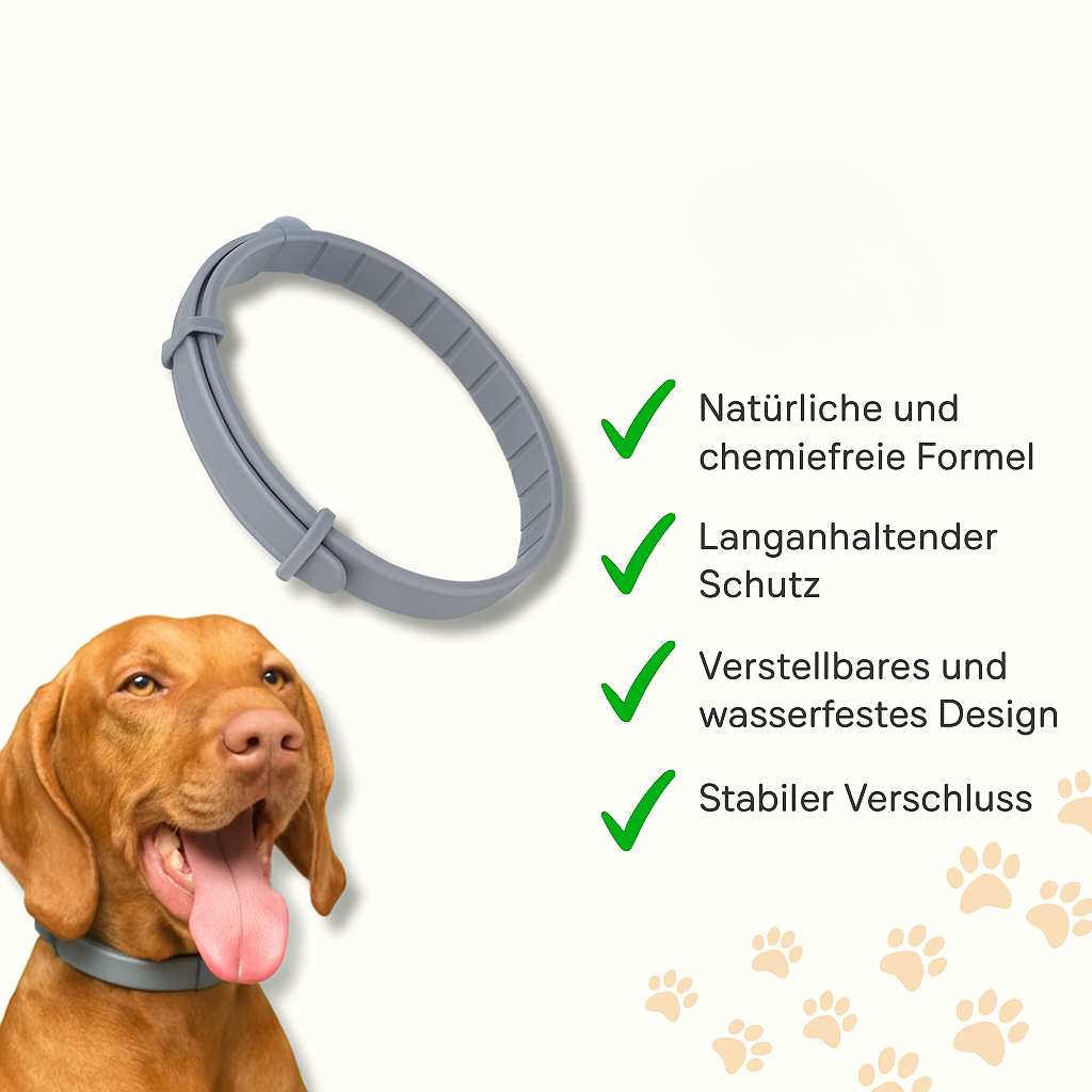 Zeckenschutz-Halsband für Hunde & Katzen – Pflanzlich & Wasserfest