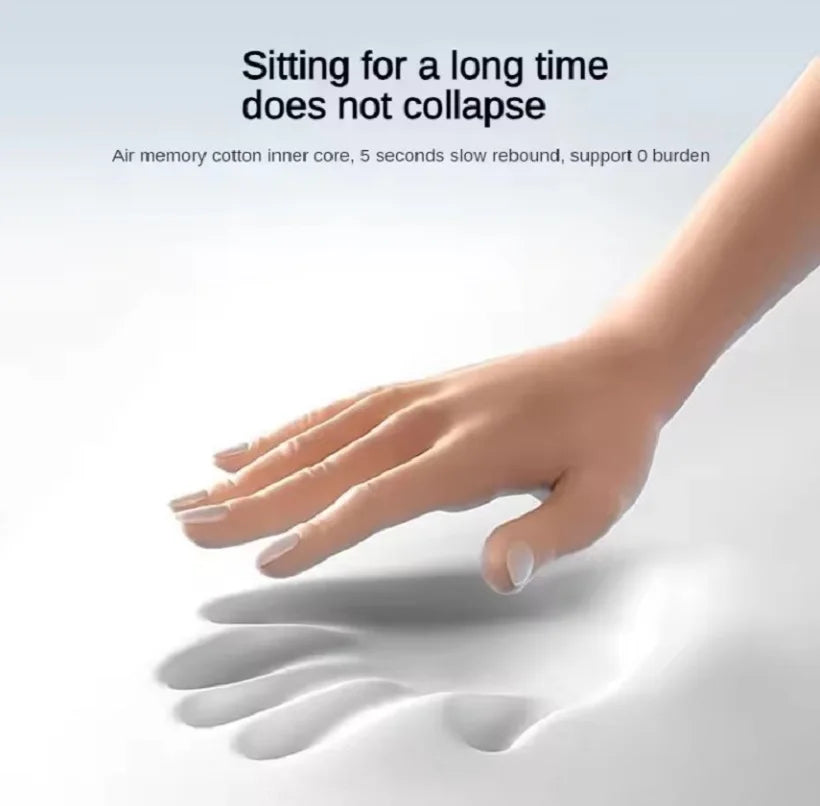 Orthopädisches Sitzkissen aus Memory-Schaum für Rückenschmerzen, 45x35cm, Schwarz 4