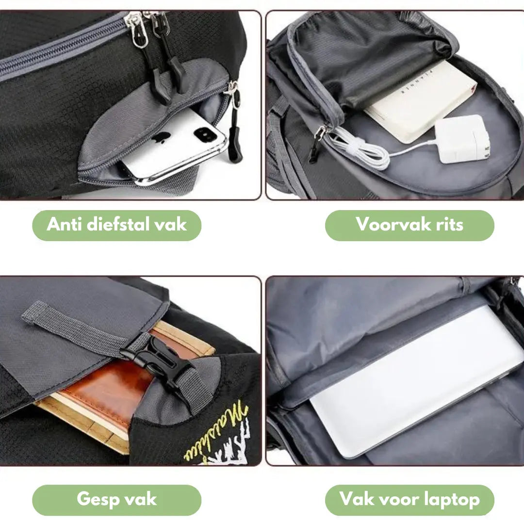 OutdoorHaven Wasserdichter 40L Outdoor-Rucksack - Perfekt für Wandern und Camping