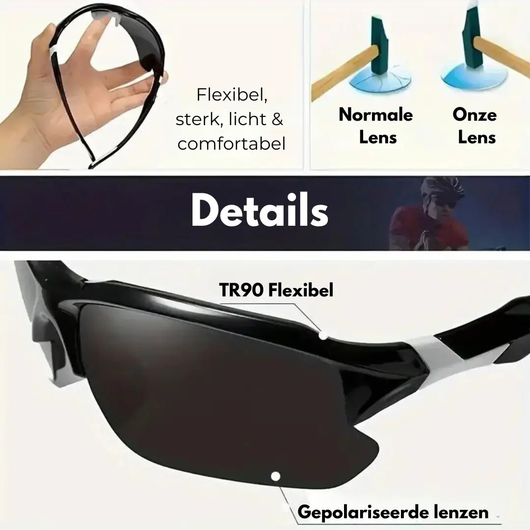 OutdoorHaven Occhiali da sole sportivi polarizzati - Indistruttibili, protezione UV al 100%