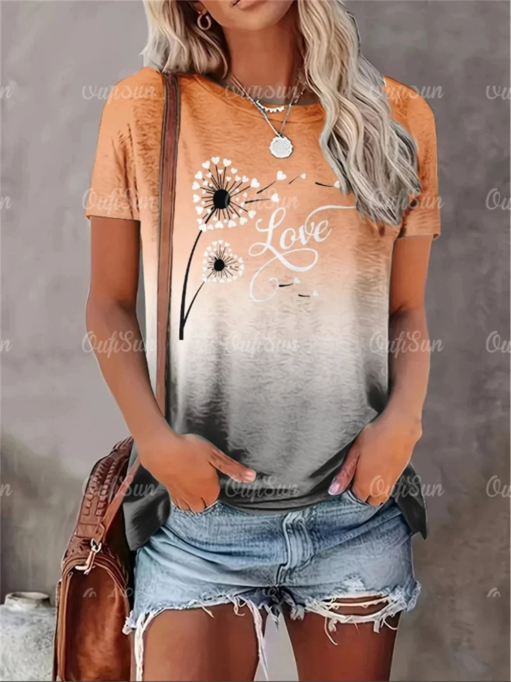 HeartBeat – Camicia Oversize da Donna con Stampa Cuore – Traspirante & Alla Moda