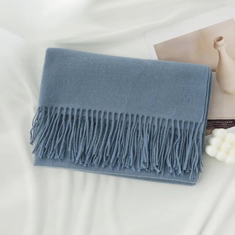 Pashmina Schal für Damen und Herren, weich, warm, 200x68 cm, vielseitig und elegant 25