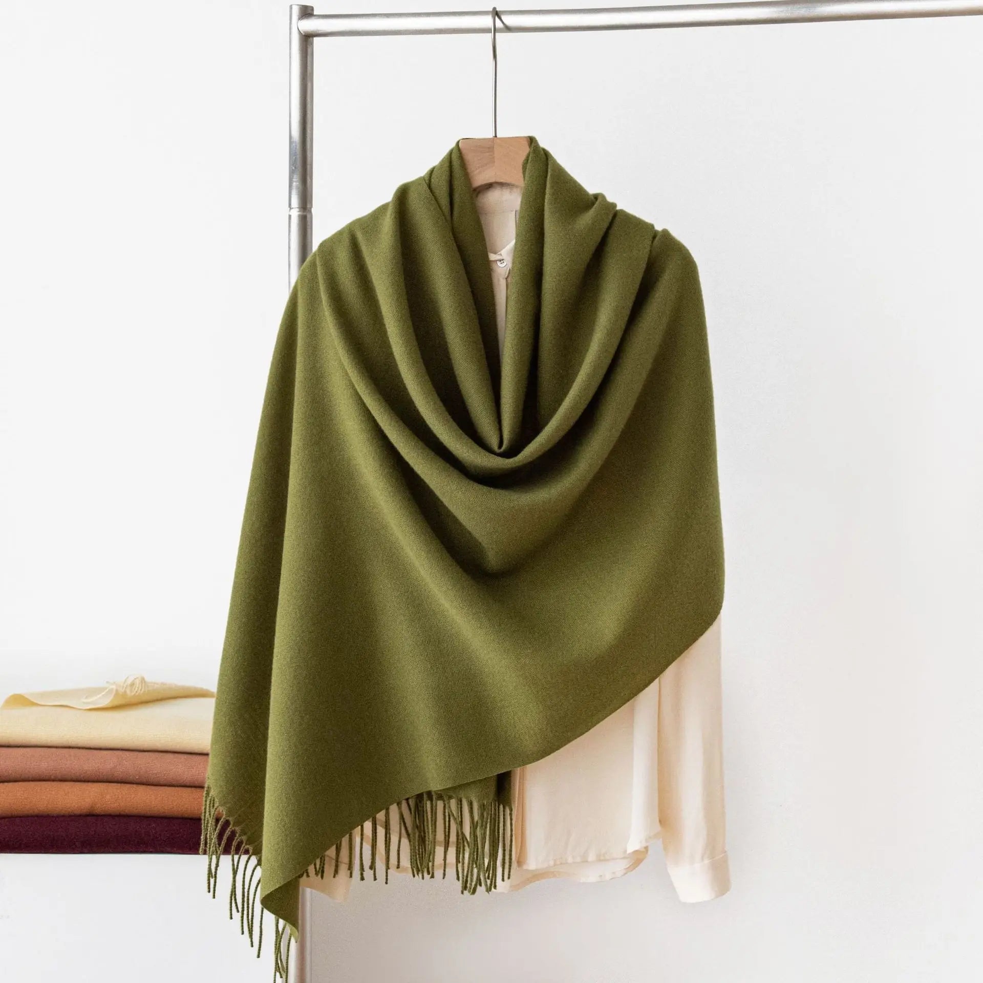 Pashmina Schal für Damen und Herren, weich, warm, 200x68 cm, vielseitig und elegant 3