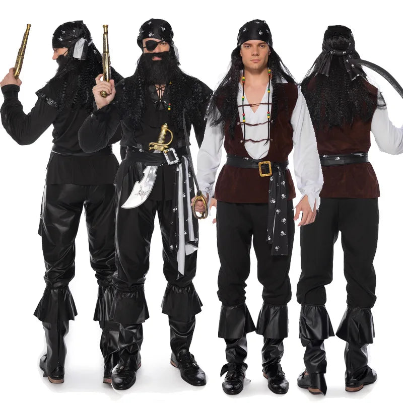 SeaRogue Piratenkostüm Paar – Mehrfarbiges Cosplay für Halloween