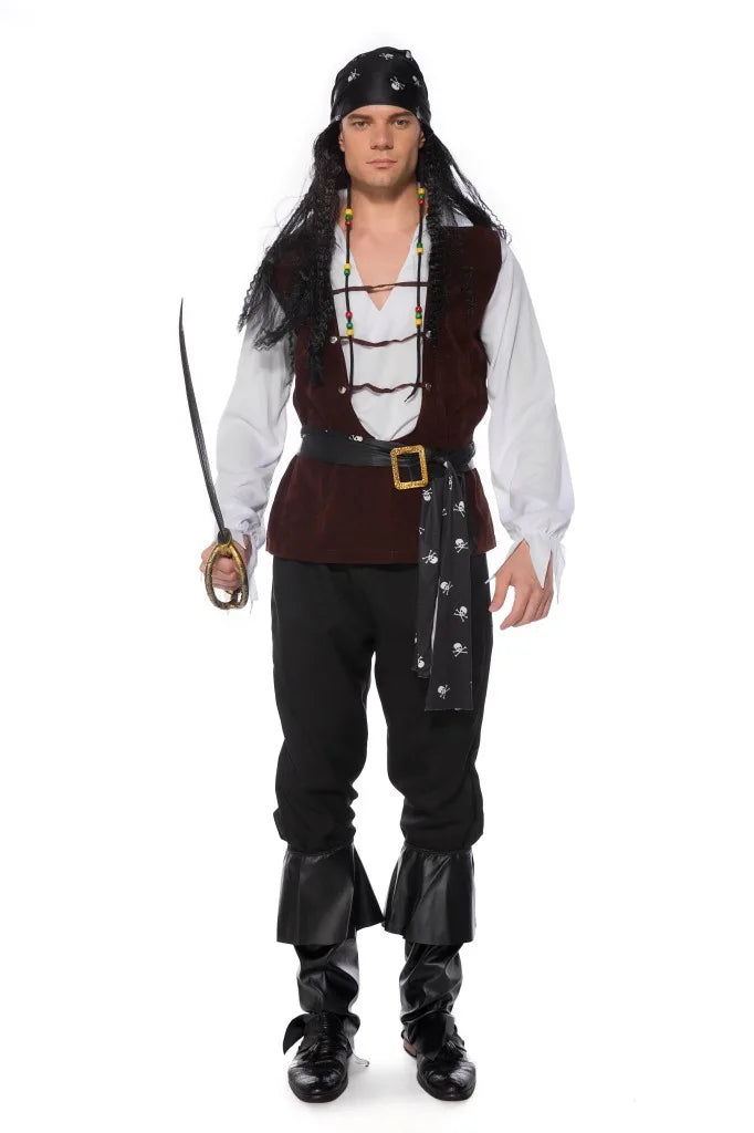 SeaRogue Piratenkostüm Paar – Mehrfarbiges Cosplay für Halloween