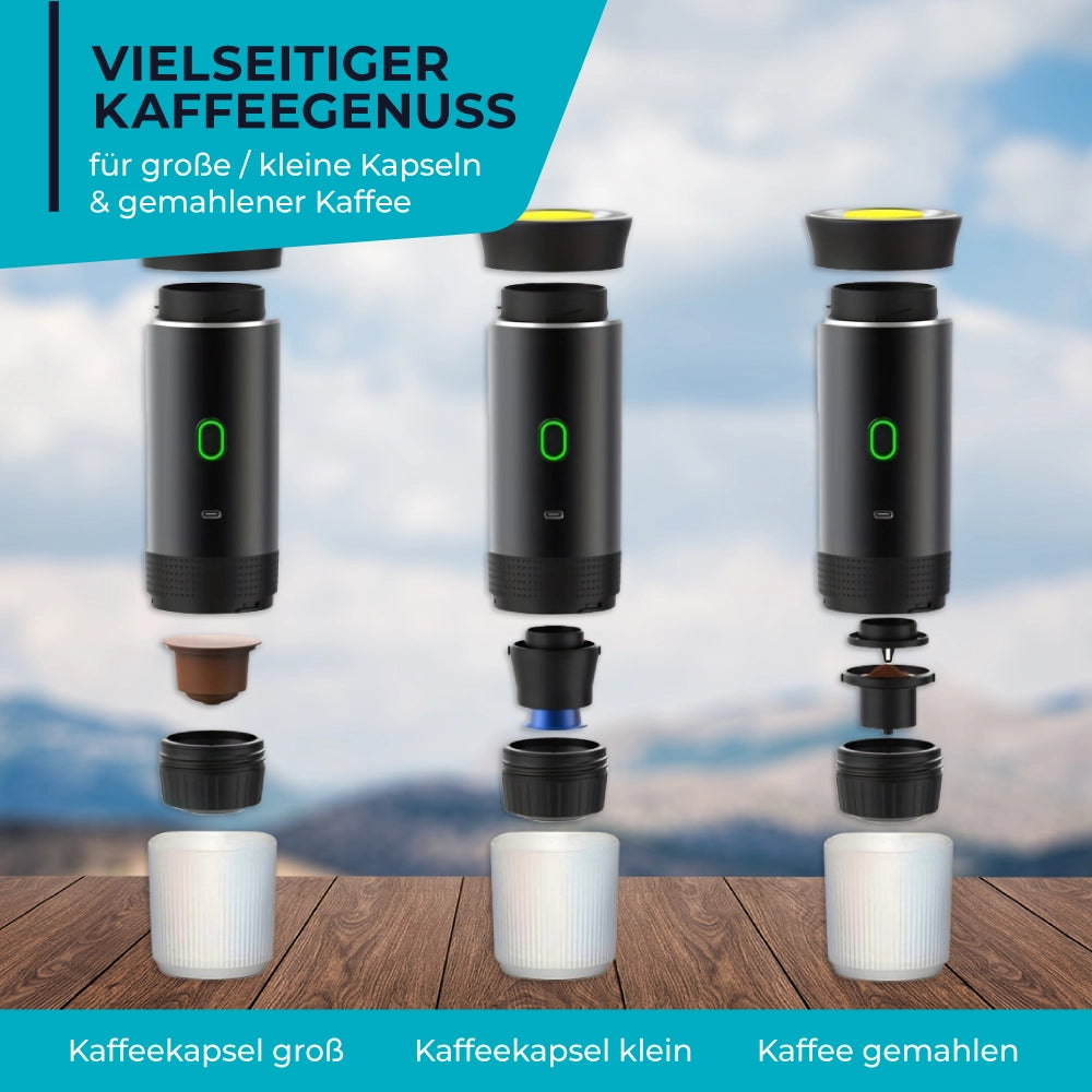 Portable Kaffeemaschine - perfekter Kaffee für unterwegs