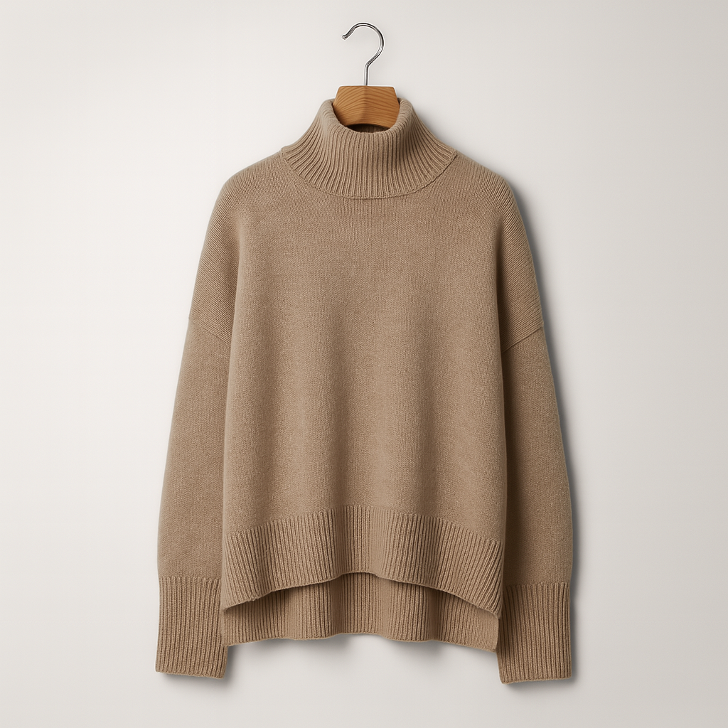 Eleganter Damen Rollkragenpullover aus luxuriösem Kaschmir-Mix